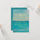 ピリピ1:6 KJV聖書聖なる書物、 経典Pic Greeting カード (正面/裏面インサイチュ)