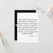 ピリピ2:10-11 KJV聖書聖なる書物、 経典挨拶 カード (正面/裏面インサイチュ)