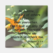 ピリピ2:3-4 マグネット (正面)