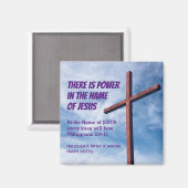 ピリピ2:9-11イエスの名において力 マグネット (正面/裏面)