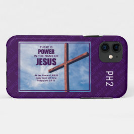 ピリピ2:9-11 | JESUS Christian Crossの名前 iPhone 11 ケース