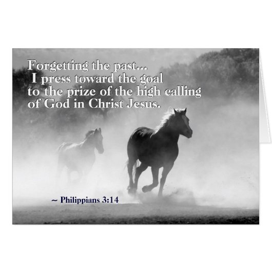 ピリピ3:13-14私はゴール、カードに向かって押す (正面横)