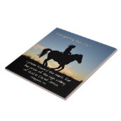 ピリピ3:13-14私はマークに向かって押す、馬 タイル (側面)