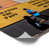 ピリピ3:13-14高い呼び名に向かって押し進める ポスター (角)