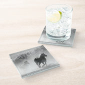 ピリピ3:14私はゴール、馬に向かって押す ガラスコースター (アングル)