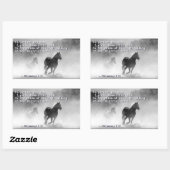 ピリピ3:14私はゴール、馬に向かって押す 長方形シール (シート)