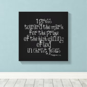 ピリピ3.14聖書の詩 キャンバスプリント (インサイチュ (ウッドフロア))