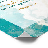 ピリピ4私はキリストを通してすべてのことをすることができる ポスター (角)