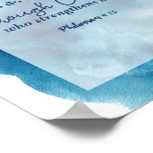 ピリピ4私はキリストを通してすべてのことをすることができる ポスター (角)