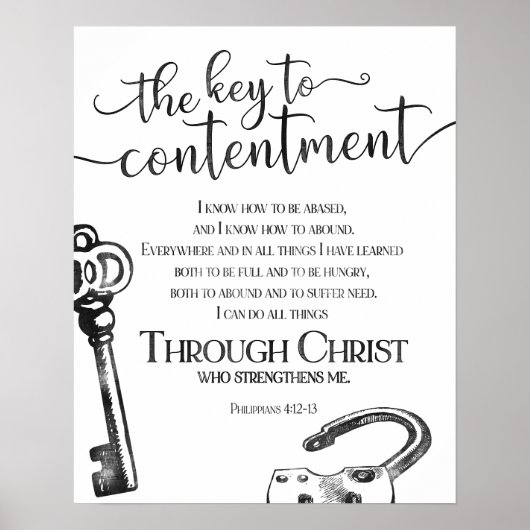 ピリピ4:12すべてキリストを通して聖なる書物、 経典 ポスター (正面)