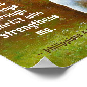 ピリピ4:13すべての事はキリスト、馬を通して ポスター (角)