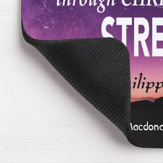 ピリピ4:13わたしはすべての事をすることができるパーソナライズされた マウスパッド (コーナー)