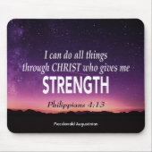 ピリピ4:13わたしはすべての事をすることができるパーソナライズされた マウスパッド (正面)