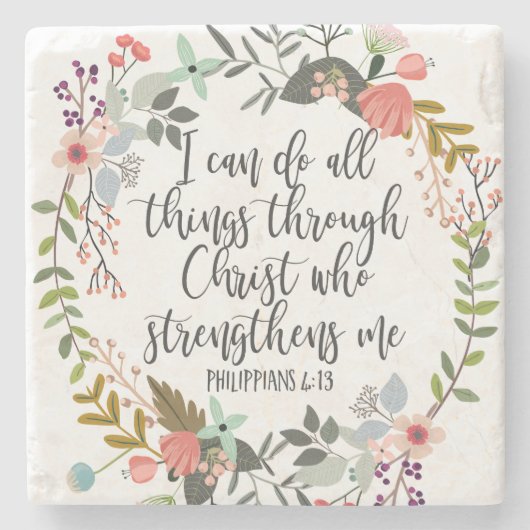 ピリピ4:13わたしはすべての事をすることができる ストーンコースター (正面)