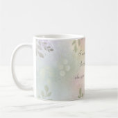 ピリピ4:13わたしはすべての事を行うことができるピンクのフローラ コーヒーマグカップ (左)