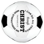 ピリピ4:13わたしはすべての事を行うことができる聖なる書物、 経典 サッカーボール (回転)