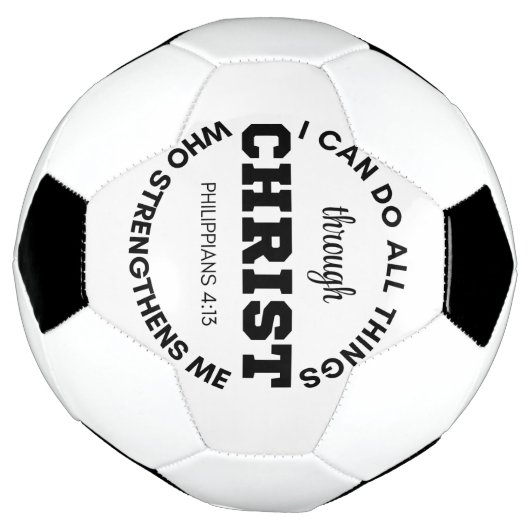 ピリピ4:13わたしはすべての事を行うことができる聖なる書物、 経典 サッカーボール (回転)