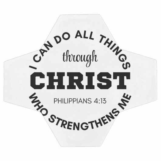 ピリピ4:13わたしはすべての事を行うことができる聖なる書物、 経典 サッカーボール (フラット)