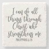 ピリピ4:13わたしはすべての事を行うことができる ストーンコースター (正面)