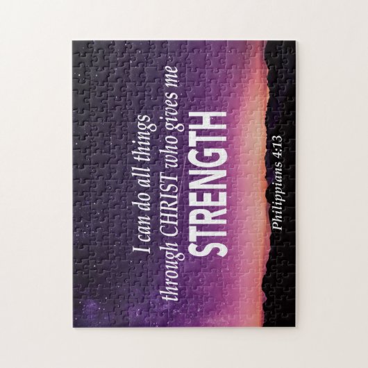 ピリピ4:13わたしはキリスト教の全てのことを行うことができる ジグソーパズル (縦)