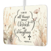 ピリピ4:13キリストの聖書を通して、すべてのもの カーエアーフレッシュナー (左)