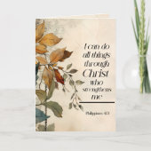 ピリピ4:13キリストの聖書を通して、すべてのもの カード (正面)
