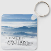 ピリピ4:13キリストの聖書を通して、すべてのもの キーホルダー (裏面)