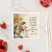 ピリピ4:13キリストの聖書を通して、すべてのもの スタンダードカクテルナプキン (インサイチュ)