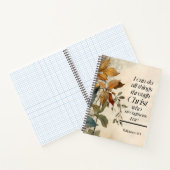 ピリピ4:13キリストの聖書を通して、すべてのもの ノートブック (内部)