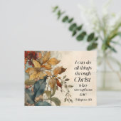 ピリピ4:13キリストの聖書を通して、すべてのもの ポストカード (スタンド正面)