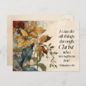 ピリピ4:13キリストの聖書を通して、すべてのもの ポストカード (正面/裏面)