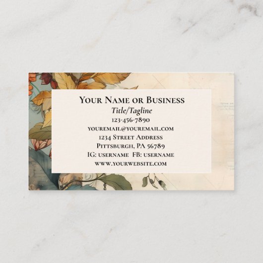 ピリピ4:13キリストの聖書を通して、すべてのもの 名刺 (裏面)