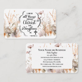 ピリピ4:13キリストの聖書を通して、すべてのもの 名刺