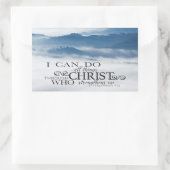 ピリピ4:13キリストの聖書を通して、すべてのもの 長方形シール (バッグ)