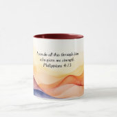 ピリピ4:13キリスト教の聖書聖句 マグカップ (中央)