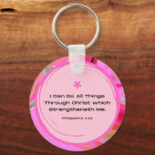 ピリピ4:13キーチェーン |聖なる書物、 経典別 キーホルダー (正面)