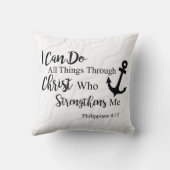 ピリピ4:13クリスチャン・バイブル聖なる書物、 経典 クッション (裏面)