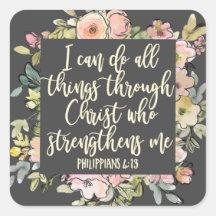 ピリピ4:13バイブル聖句パステルかわいらしフローラ