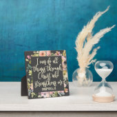 ピリピ4:13バイブル聖句パステルかわいらしフローラ フォトプラーク (インサイチュ)