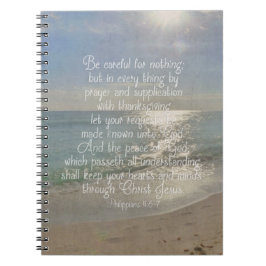 ピリピ4:13平和バイブル聖句ビーチ ノートブック