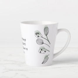 ピリピ4:13抽象芸術ユーカリ葉カード カフェラテマグ