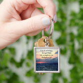 ピリピ4:13日の出デザイン キーホルダー (手)