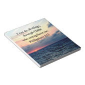 ピリピ4:13日の出デザイン ノートパッド (アングル)