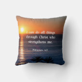 ピリピ4:13有名な聖書の聖句 クッション (裏面)