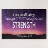 ピリピ4:13私はキリスト教の治具を使って、すべてのことを行うことができる ジグソーパズル (横)