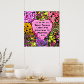 ピリピ4:13聖なる書物、 経典 ポスター (キッチン)