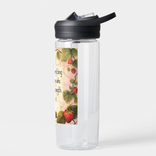 ピリピ4:13聖書の時代を超えたデザイン ウォーターボトル (左面)