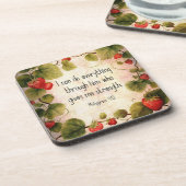 ピリピ4:13聖書の時代を超えたデザイン コースター (左側)