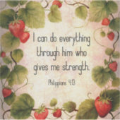 ピリピ4:13聖書の時代を超えたデザイン シール (正面)