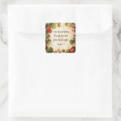 ピリピ4:13聖書の時代を超えたデザイン スクエアシール (バッグ)